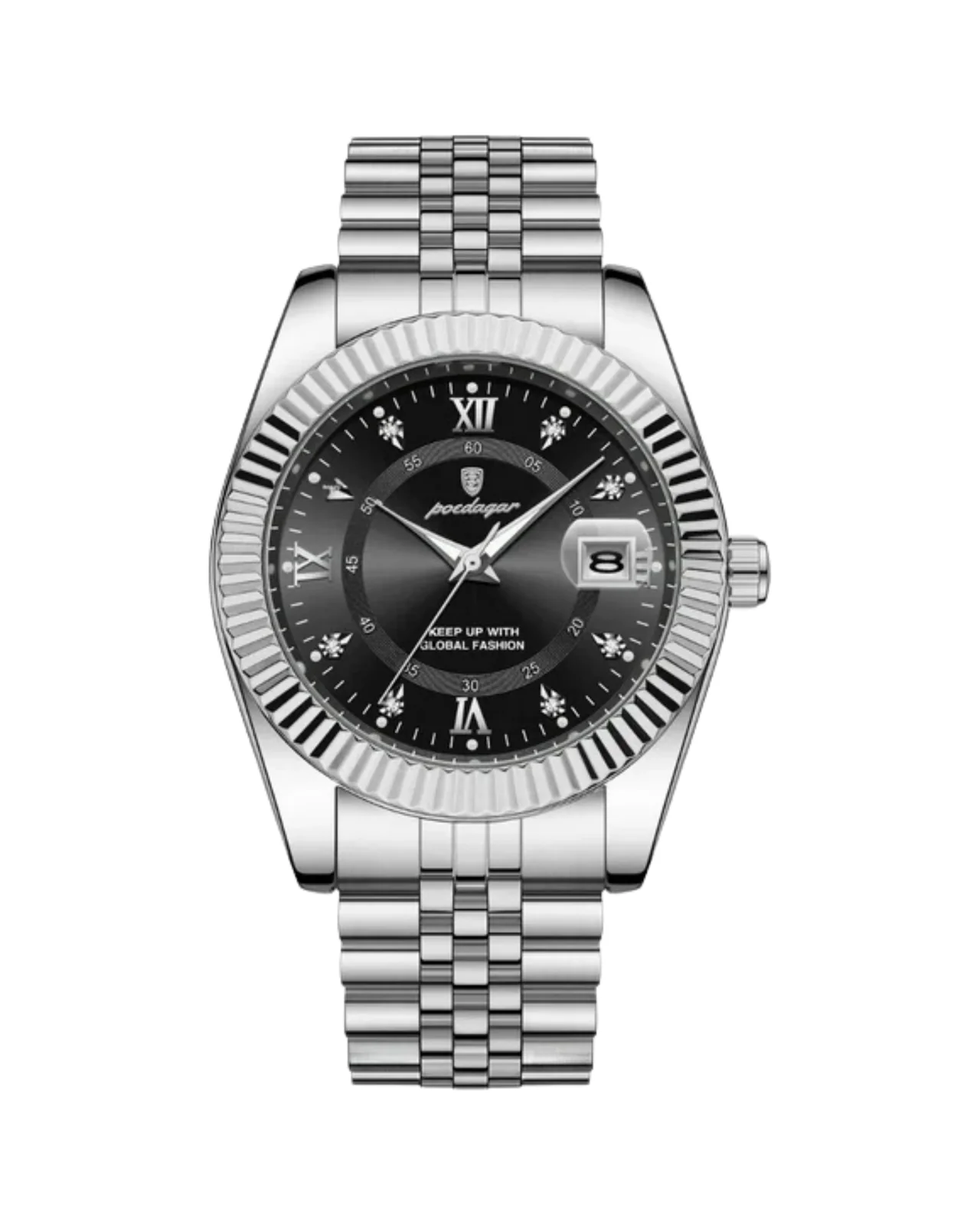 POEDAGAR Silverstar · Prata · fundo Preto